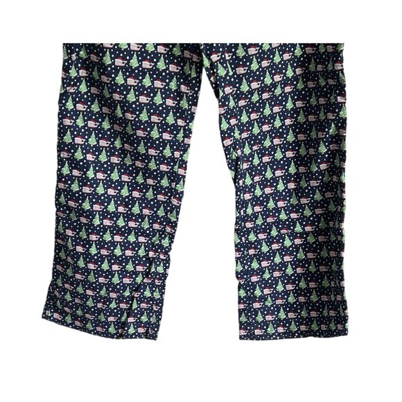 Vineyard Vines Men Christmas Tree Santa Whale Pajama Pants M Cotton Navy Mens - Picture 4 of 7